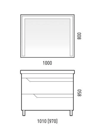 Зеркало LED Corozo Алано 1000х800, сенсор