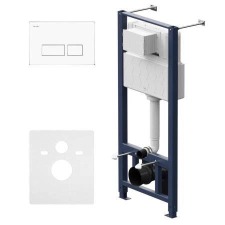 Инсталляция для подвесного унитаза с пневматической клавишей Pro S AM.PM Pro I012704.7001 глянцевый белый