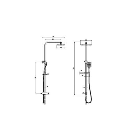 Душевой гарнитур Bien Casso BD44029104 хром