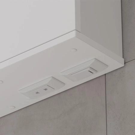 Зеркало-шкаф с LED подсветкой Volna Lake 80 правое (белый)