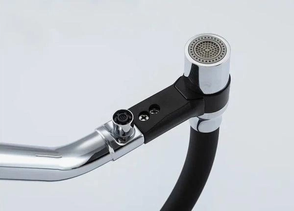 Смеситель Gappo G4398-80 для кухни с краном для фильтра черный хром