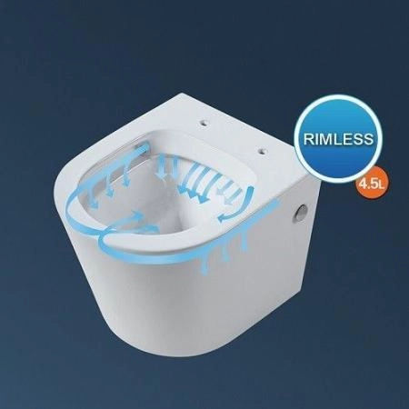Унитаз Ceramalux B2330-2MDH безободковый RIMLESS Серый подвесной