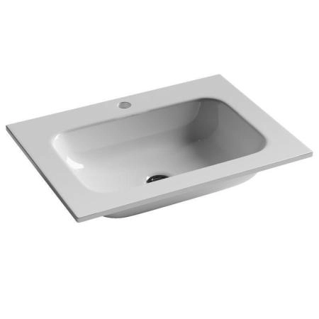 Раковина накладная Grace прямоугольная, с отверстием под смеситель, 610*457*137 мм, цвет белый