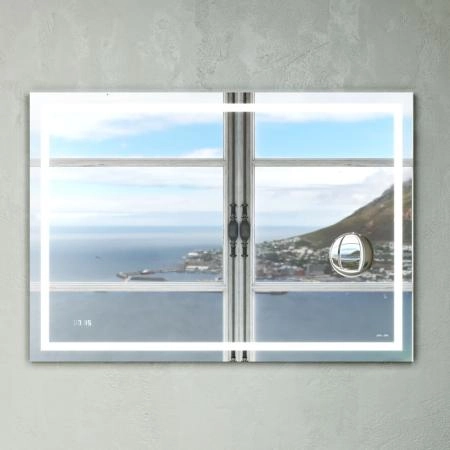 Зеркало AM.PM GEM 100 см Led-подсветка, часами и косметическим зеркалом, M91AMOX1003WG