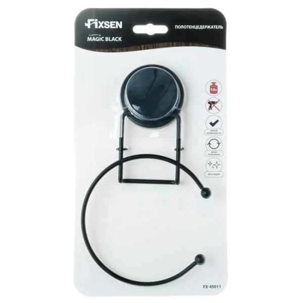 Кольцо для полотенец FIXSEN MAGIC BLACK FX-45011, черный
