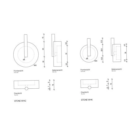 Decor Walther Stone WHK Крючок подвесной, цвет: белый / хром