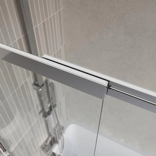 Шторка на ванну BelBagno LUCE 90 прозрачное стекло 6 мм профиль хром LUCE-VF-11-90/145-C-Cr