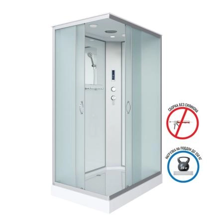 Душевая кабина Niagara NG-43085-14QP 1000х800х2150 низкий поддон 13см стекло матовое