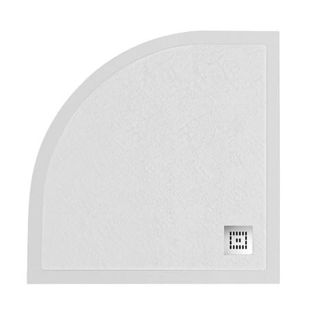 Душевой поддон BelBagno 90x90 искусственный камень чёрный матовый полукруг TRAY-MR-UNO-R-90-550-35-NERO-CR