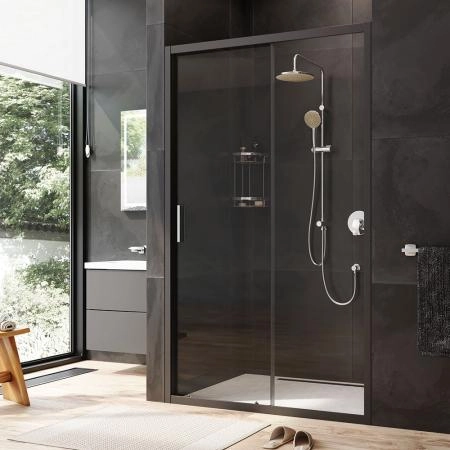 Дверь душевая в нишу AM.PM Gem W90G-120-1-195BT прозрачное, профиль черный