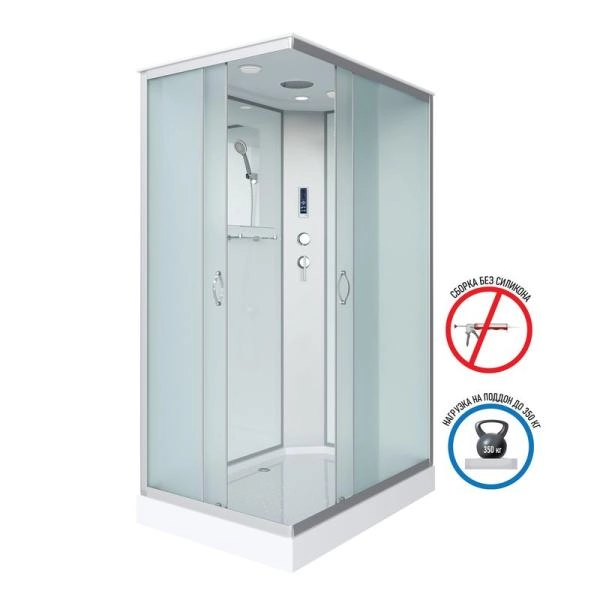 Душевая кабина Niagara NG-43085-14QP 1000х800х2150 низкий поддон 13см стекло матовое