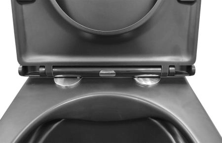 Унитаз подвесной AzarioTeramo 515х355х365 безободковый с сиденьем микролифт, черный матовый (AZ -053E-R-MB)