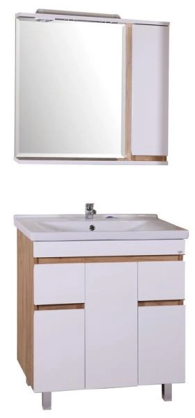 Тумба ASB-Mebel Марко 80-3.2 белый/дуб золотой