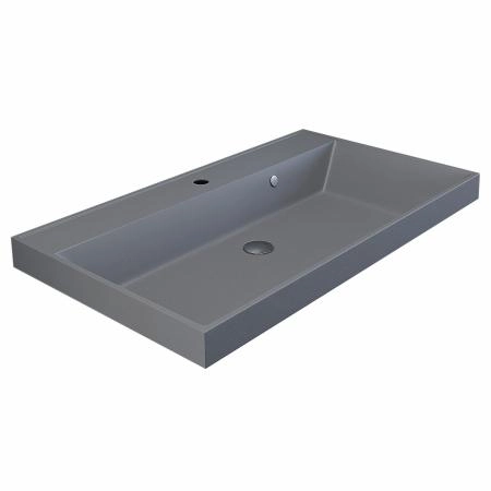 Раковина кварцевая Uperwood Classic Quartz 80 см, серая матовая, бетон