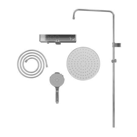 Душевая система VitrA Core Round A47309EXP с термостатическим смесителем и ручным душем хром