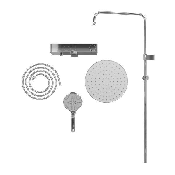 Душевая система VitrA Core Round A47309EXP с термостатическим смесителем и ручным душем хром