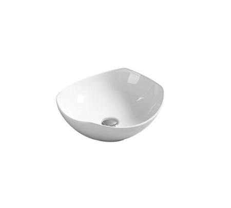 Раковина SantiLine SL-1026 41x38 на столешницу керамическая Белый