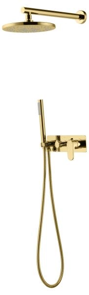 Смеситель встроенный для душа с верхней лейкой Boheme SPECTRE Gold 454-G