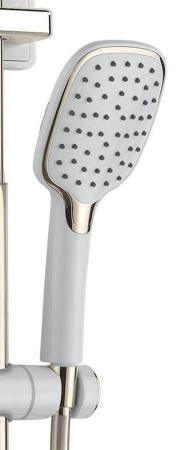 Душевая система AZARIO с поворотным изливом, белый/золото (AZ-801-1)