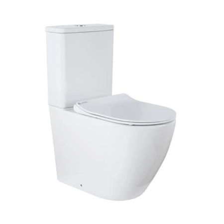 Унитаз напольный Azario Grado (ТОРНАДО) 665х380х845 безободковый с бачком и сидением (AZ-2141UQ1)