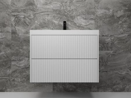 Тумба подвесная Style LineСтокгольм 80, Classic 80, (2 ящ.) белый рифленый софт, PUSH