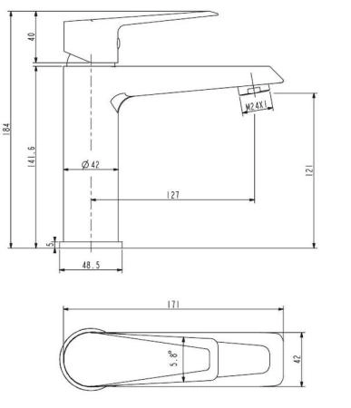 Смеситель для раковин ESKO NEW YORK NY 26 хром