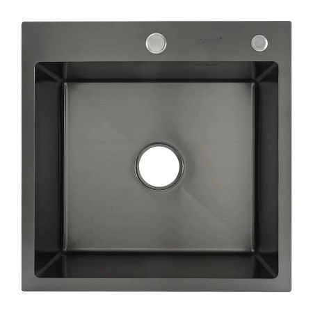 Кухонная мойка GAPPO GS5050-6 с коландером, оружейная сталь