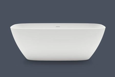 Gruppo Treesse Brio Ванна отдельностоящая 170х72х56 см из искусственного камня, донный клапан белый, ванна цвет белый глянец