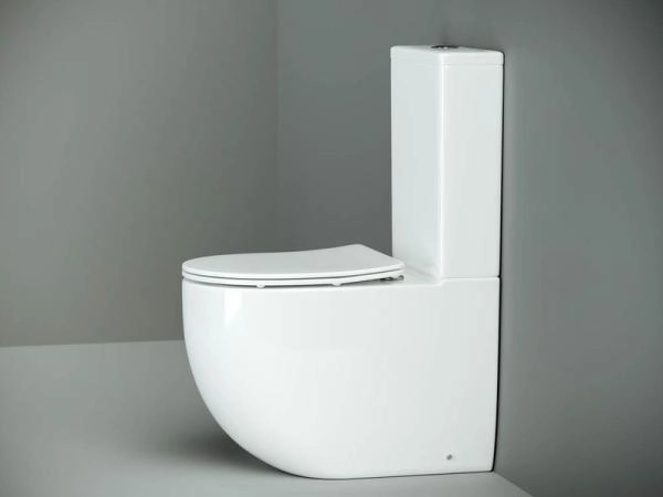 Напольный пристенный унитаз Metropol Rimless