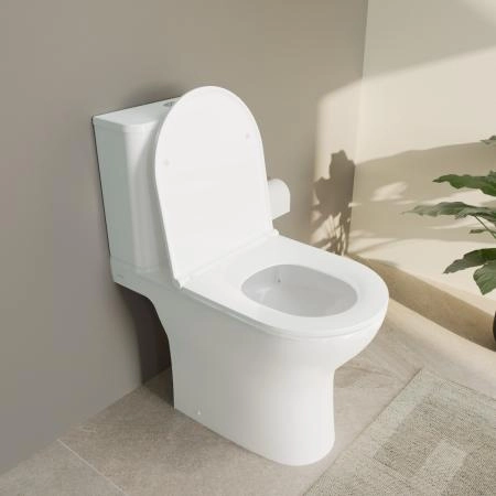 Унитаз-компакт напольный VitrA M50 9889B003-7200 безободковый VortexFlush с сиденьем микролифт белый санитарный фарфор
