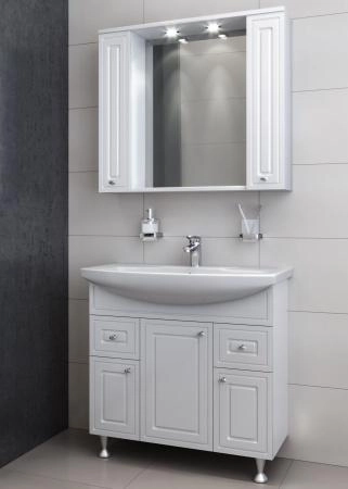 Тумба с раковиной напольная RedBlu by Damixa Palace One M41-FSX0853WG-WCC085 белый глянцевый