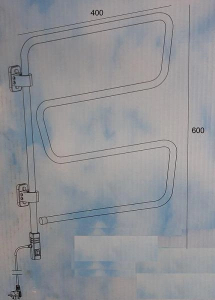 Полотенцесушитель электрический поворотный Pax Berta rotary 600x400