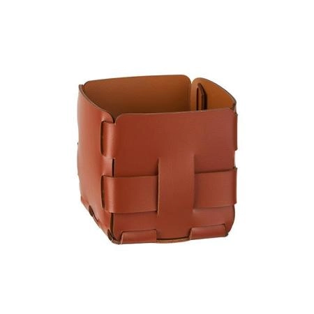 Colombo Adj Корзинка Mini Bottega, 12x12H13 см, цвет: бордо/коньяк