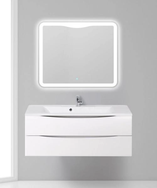 Раковина из искусственного мрамора, 1200x450x150 Белый BB1200/450-LV-MR-PR
