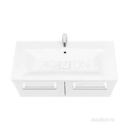 Тумба под раковину AQUATON Мадрид 100 М 2 ящика белый 1A128001MA010