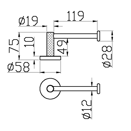 Держатель туалетной бумаги Boheme без крышки UNO MATT WHITE 10985-MW