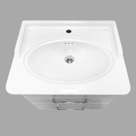 Тумба с раковиной Comforty Неаполь-65 белый глянец