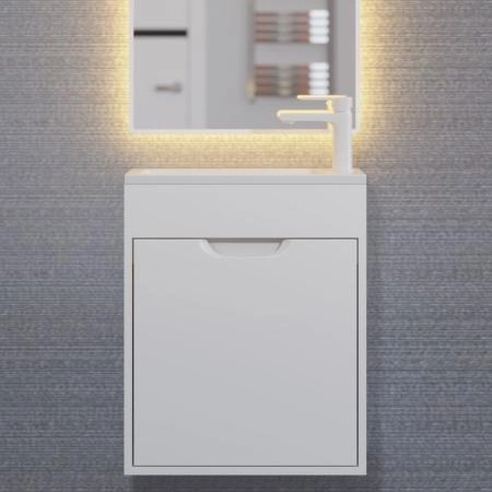 Тумба под раковину для ванной Uperwood Modul 50 см, подвесная, матовая, белая