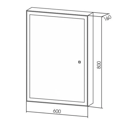 Зеркало-шкаф Silver Mirrors Киото Flip 60 600х800