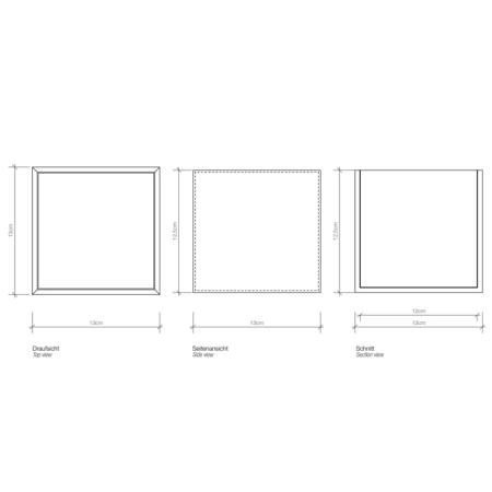 Decor Walther Brownie BOD1 Универсальная коробка 13x13x12.5см, настольная, цвет: белая кожа
