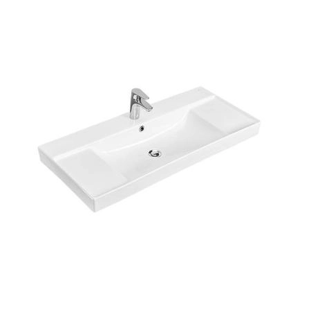 Roca Ona Раковина подвесная 100х46x13см, с 1 отв.,  из композитного материала, цвет: белый