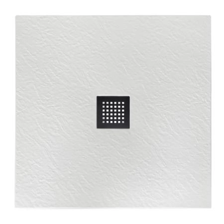 Душевой поддон BelBagno 80x80 искусственный камень белый квадратный TRAY-MR-UNO-A-80-35-W-CR