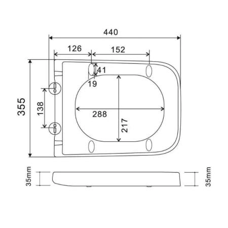 Унитаз KNOTLOR FLOW WC50WG, подвесной белый