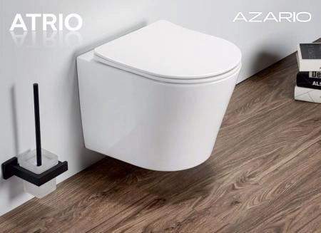 Унитазы Azario Унитаз подвесной безободковый Azario Atrio AZ-2330 с крышкой микролифт
