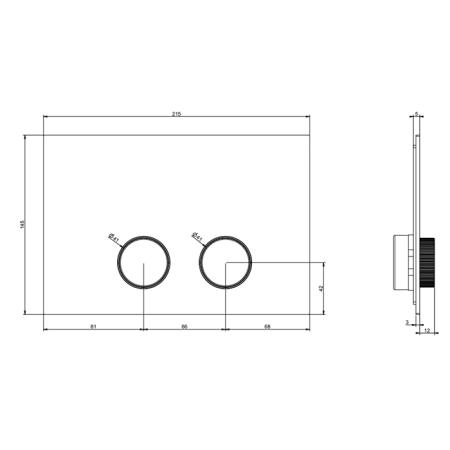 Gessi Ingranaggio Клавиши смыва Tece (TeceProfil, TeceBox)., цвет: Finox Brushed Nickel