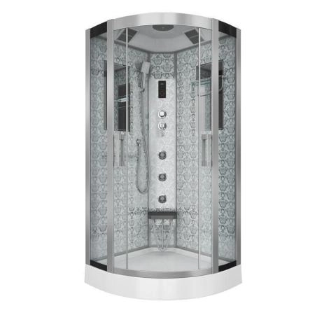 Душевая кабина Niagara Luxe NG-7715W (900x900х2150) низкий поддон стенки БЕЛЫЕ