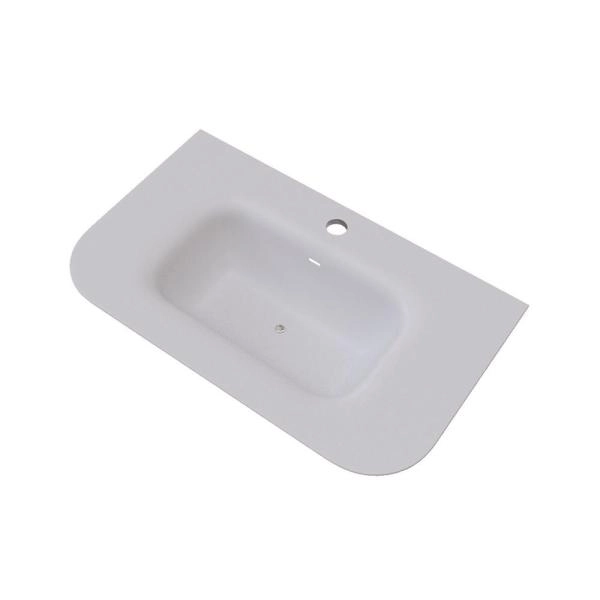 Раковина KNOTLOR ОБЛАКО FWB210800WY, встраиваемая матовый белый, 80 см