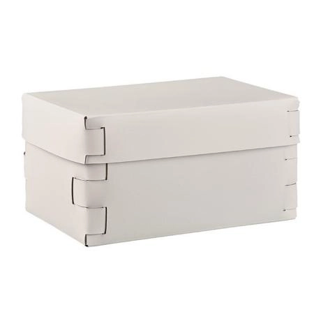 Colombo Adj Коробка Snob 25x15хH13.5см., настольная, цвет: белый/панна котта