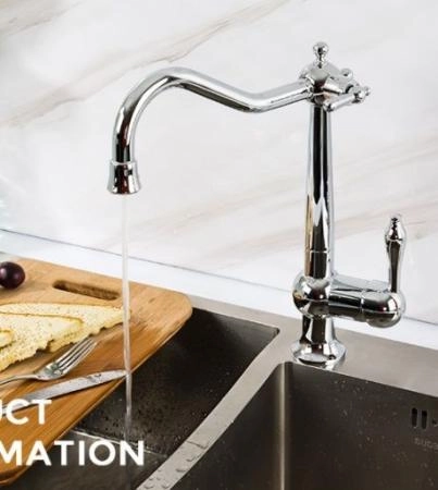 Смеситель Gappo G4398-14 для кухни с подключением фильтра питьевой воды, хром