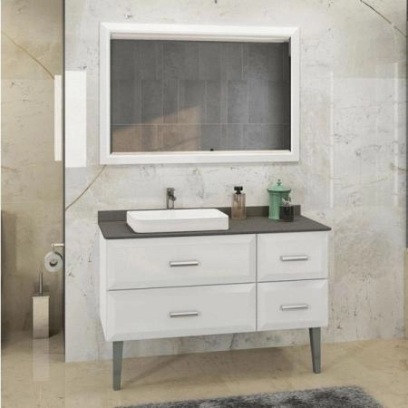 Зеркало Comforty Империя-120 белый глянец